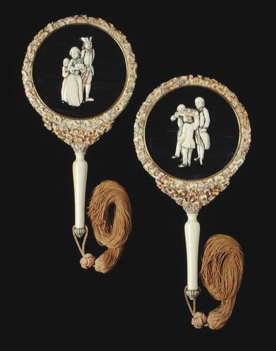 Pair of Hand Mirrors, Probably Made in Canton, Qianlong Period, 1736-95 by Chinese School